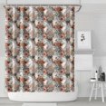 thumbnail image 1 of Lightgray Highland Cow Flower Pattern Shower Curtain 72"x84" ,Bathroom Decorative Shower Curtains Set with 12 Hooks,Modern Waterproof Washable Shower Curtain, 1 of 6