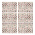 thumbnail image 1 of Lightgreen Daisy Flower Pink Blooms Pattern Summer Placemats Table Placemats Set Of 6-Linen Kitchen Washable Placemats Table Mats 11.8"x17.7" Non-Slip Heat Resistant, 1 of 5