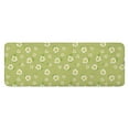 thumbnail image 1 of Lightgreen Daisy Flower White Blooms Pattern Kitchen Rug Mat,Kitchen Runner Rugs Non Skid Washable,Decorative Kitchen Floor Mats for Kitchen,Sink,Laundry,17"x47.2", 1 of 7
