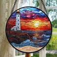 thumbnail image 1 of Lighthouse 19 Stained Glass Suncatcher Ornament, Holiday Tree Ornament, Gift for Mom, Love Day Home Decor, Festival Gift Ornament, Keepsake 2025, 1 of 6