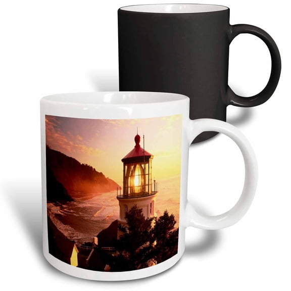 3drose, Lighthouse at Devils Elbow Park Oregon, 11oz Magic Transforming Mug