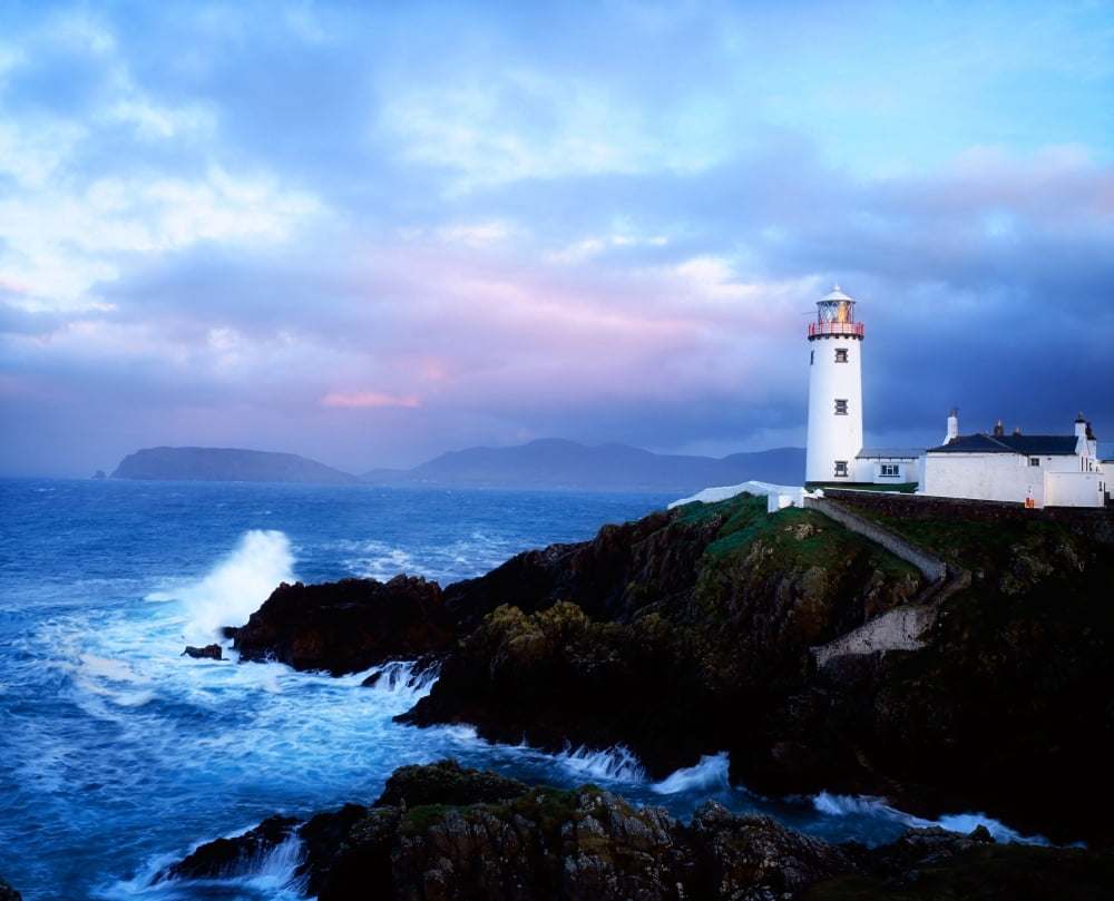 Lighthouse At Fanad Head Co Donegal Ireland Canvas Art - The Irish Image Collection Design Pics (34 x 26)