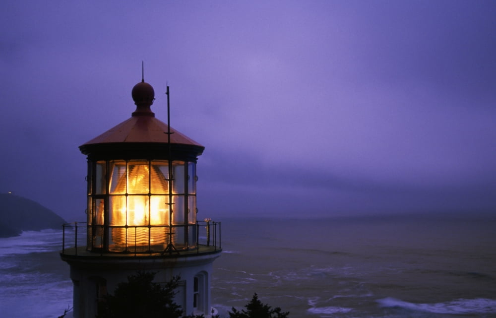 Lighthouse At Heceta Head Oregon Usa Canvas Art - Natural Selection Craig Tuttle Design Pics (38 x 24)