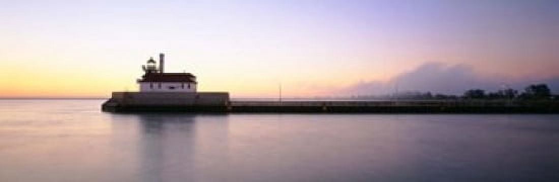 Lighthouse At The Waterfront Duluth Minnesota Canvas Art - Panoramic Images (37 x 12)