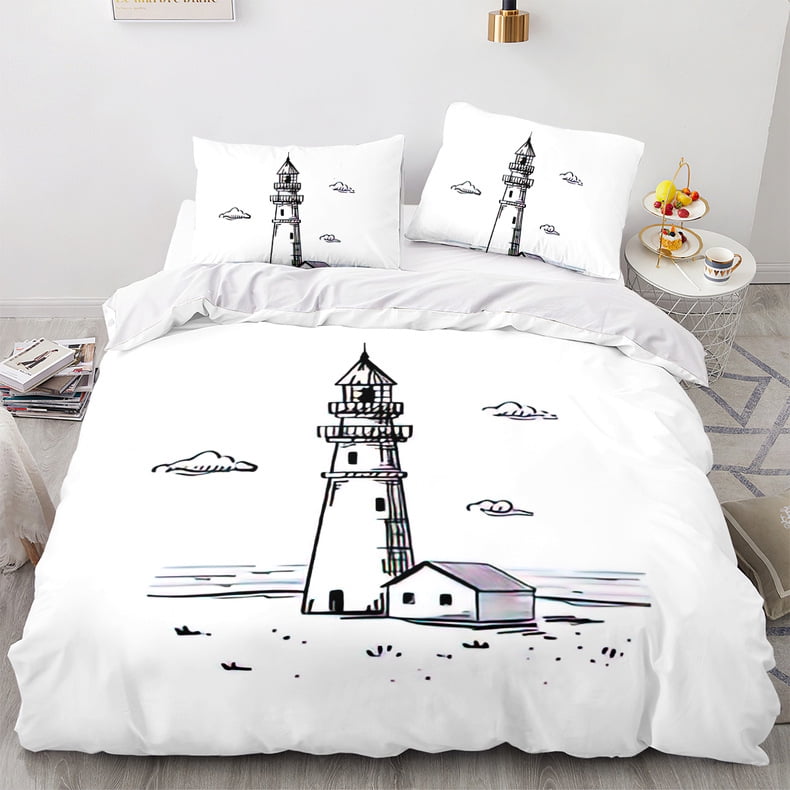 Lighthouse Bedding Sets 3 Piece Set Kids Teens Ocean Sunset Landscape