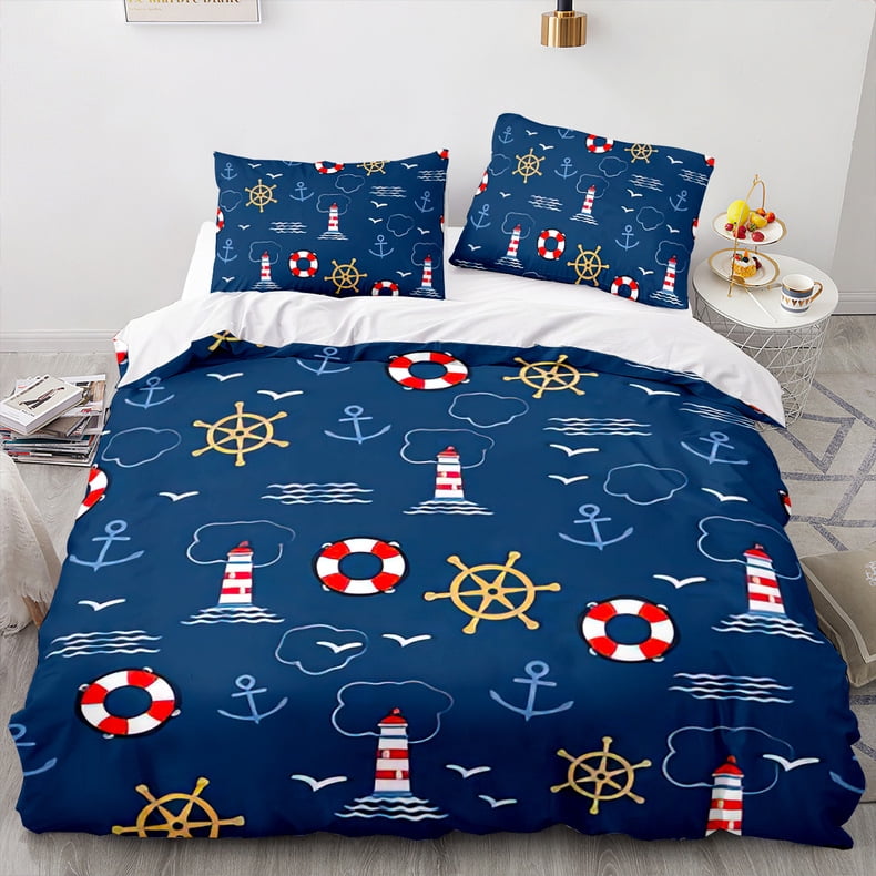 Lighthouse Bedding Sets 3 Piece Set Kids Teens Ocean Sunset Landscape ...