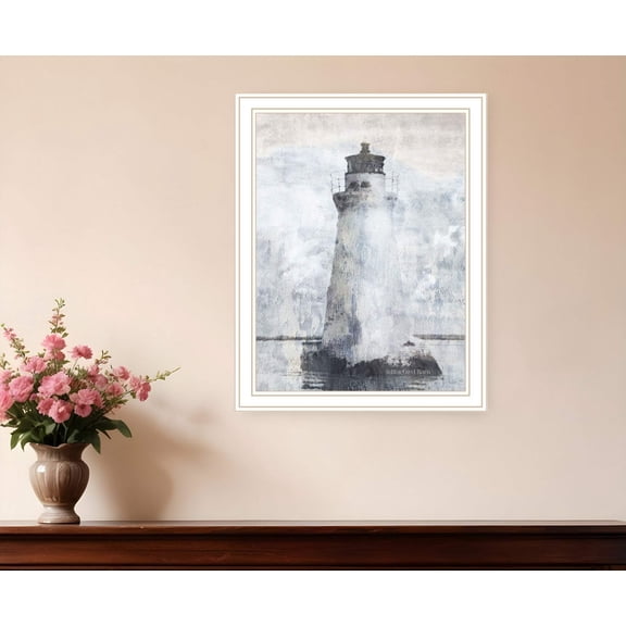 Lighthouse Black Framed Print Wall Art