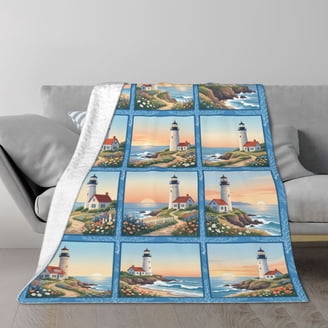 Lighthouse Theme Throws Cozy Nautical Blankets