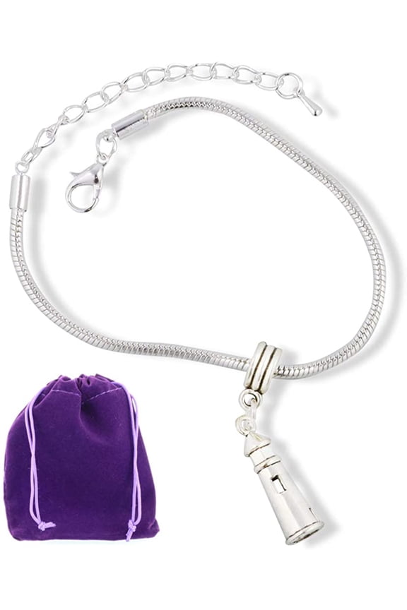 Lighthouse Bracelet | Light of Hope Symbolic Jewelry Lighthouse Charm on a Stainless Steel Snake Chain Bracelet as Lighthouse Jewelry for Women or Men with Lighthouse Hope Charms for Bracelets