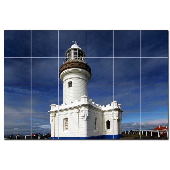 Lighthouse Ceramic Tile Mural Kitchen Backsplash Bathroom Shower, 400796-M64