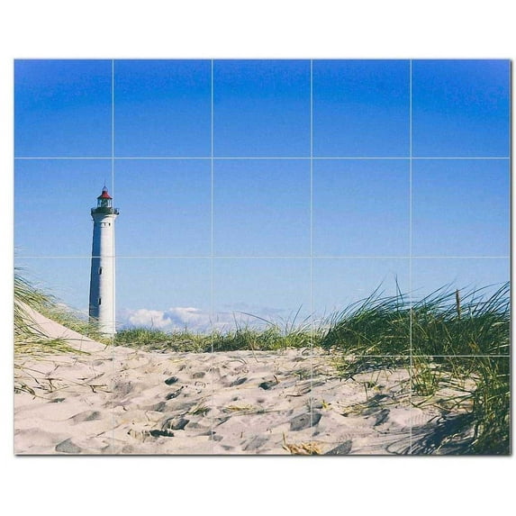 Lighthouse Ceramic Tile Mural Kitchen Backsplash Bathroom Shower, 400843-M54