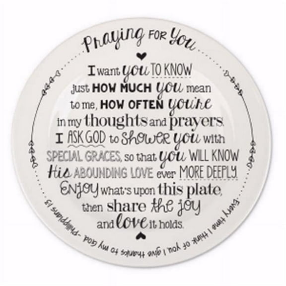 Lighthouse Christian Plate-Giving Plate - Praying for You