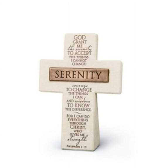 Lighthouse Christian Products 0091022 Cross-Serenity Prayer - Desktop - No. 11939
