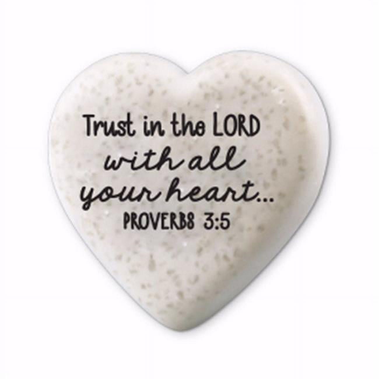 Lighthouse Christian Products 135464 2.25 x 2.25 in. Scripture Stone Plaque - Hearts of Hope No.40735
