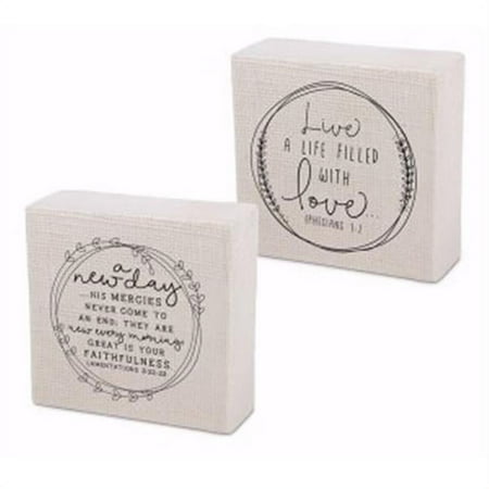 Lighthouse Christian Products 152305 Hand Drawn Doodles-Live A Life of Love & A New Day Desktop Plaque