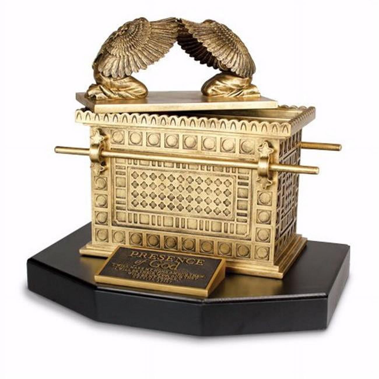 Antique Gold Resin Ark of the Covenant Sculpture