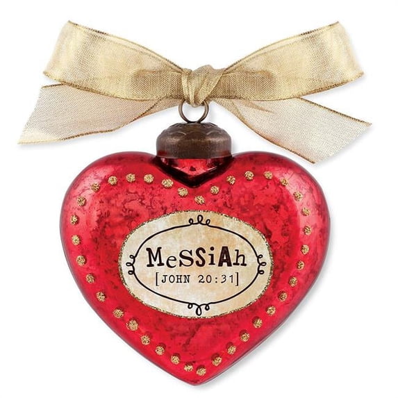 Lighthouse Christian Products 187944 Messiah Glass Christmas Ornament