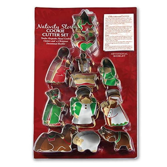 Lighthouse Christian Products Nativity Story Set of 12  Stainless Steel Cookie Cutter Set