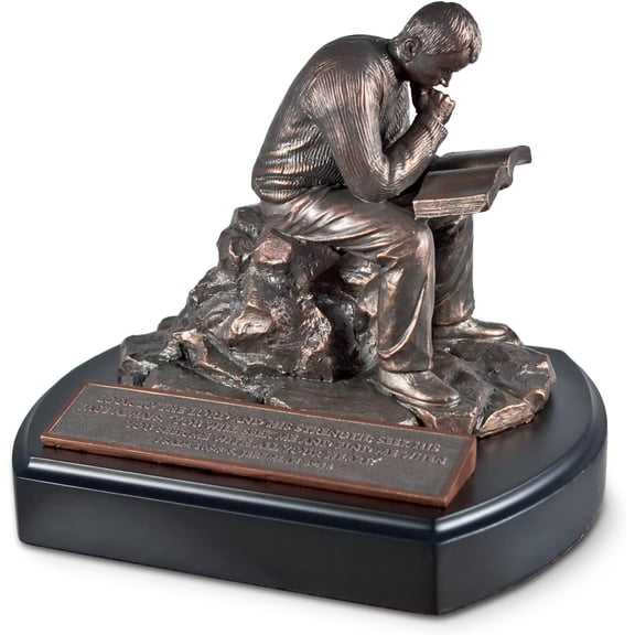 Lighthouse Christian Products Put God First Bronze Tone 7 Inch Resin Stone Sculpture Figurine
