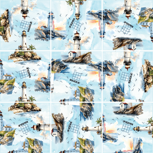 Lighthouse Coastal Scene Jigsaw Puzzle – Ocean Seaside Landscape Puzzle, Scenic Art Puzzle for Kids & Adults, Relaxing Family Activity & Gift Idea