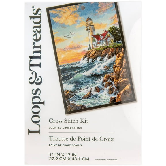 Lighthouse Counted Cross Stitch Kit by Loops & Threads