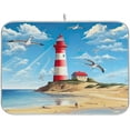 thumbnail image 1 of Lighthouse Dish Drying Mat, Absorbent Microfiber Pad Protector For Kitchen Counter Top Mat Dish Drainboard 18x24in, 1 of 7