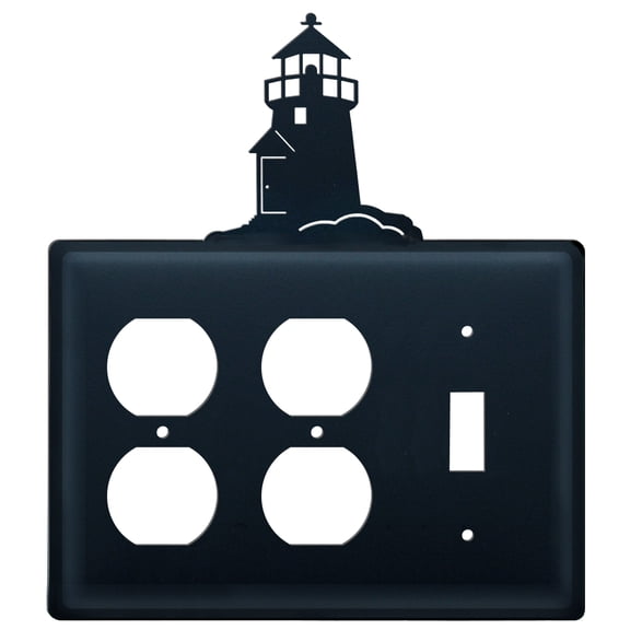 Lighthouse - Double Outlet and Single Switch Cover