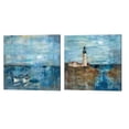 thumbnail image 1 of Lighthouse Dream Two Boats by Silvia Vassileva Canvas Art Set of 2 14 inch X 14 inch Each, 1 of 4