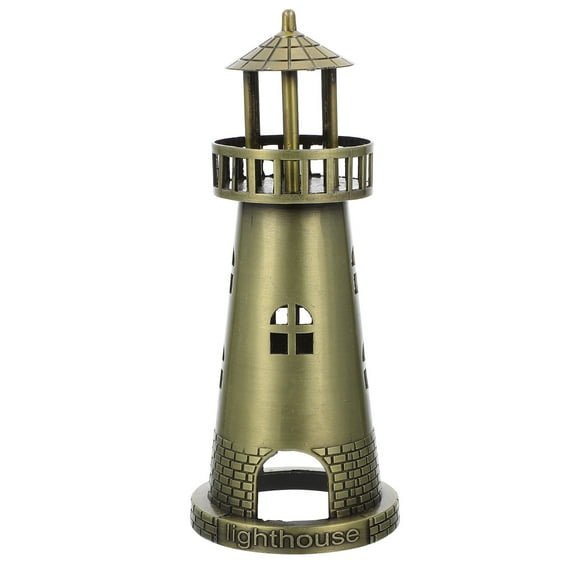 Nautical Lighthouse Ornament Figurine for Bookshelf, Tabletop, Bathroom & Living Room Decor, Desktop Model Accessory