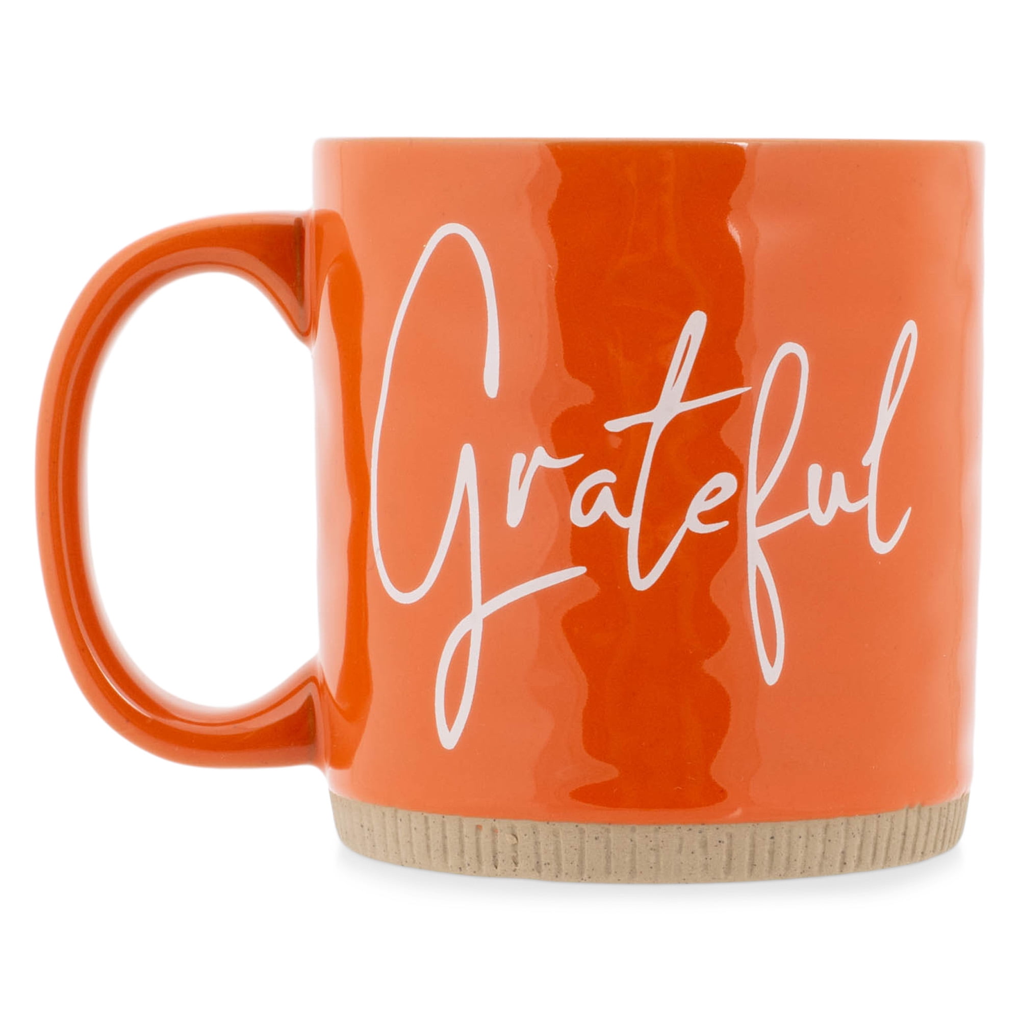 Burnt Orange Ceramic 13 oz Grateful Coffee Mug