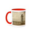 thumbnail image 1 of 3dRose, Lighthouse Grunge by Angelandspot, 11oz Two-Tone Red Mug, 1 of 7