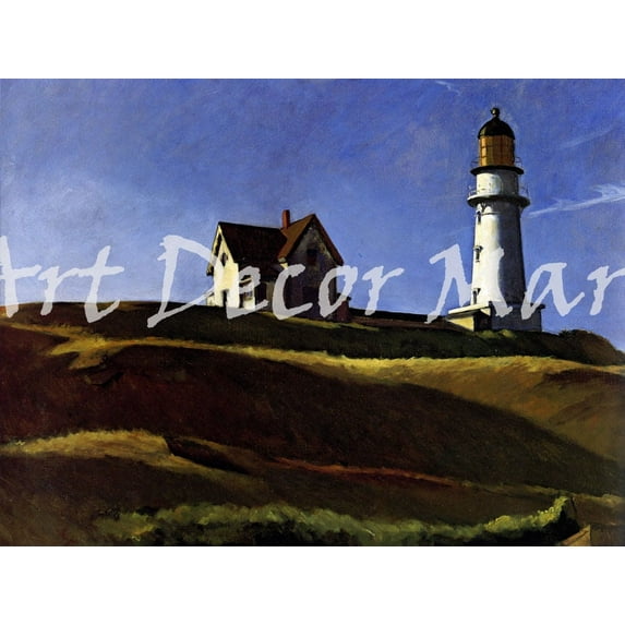 Lighthouse Hill- Edward Hopper - CANVAS OR FINE PRINT WALL ART