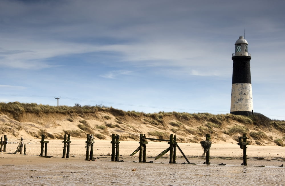 Lighthouse Humberside England Canvas Art - John Short Design Pics (34 x 22)
