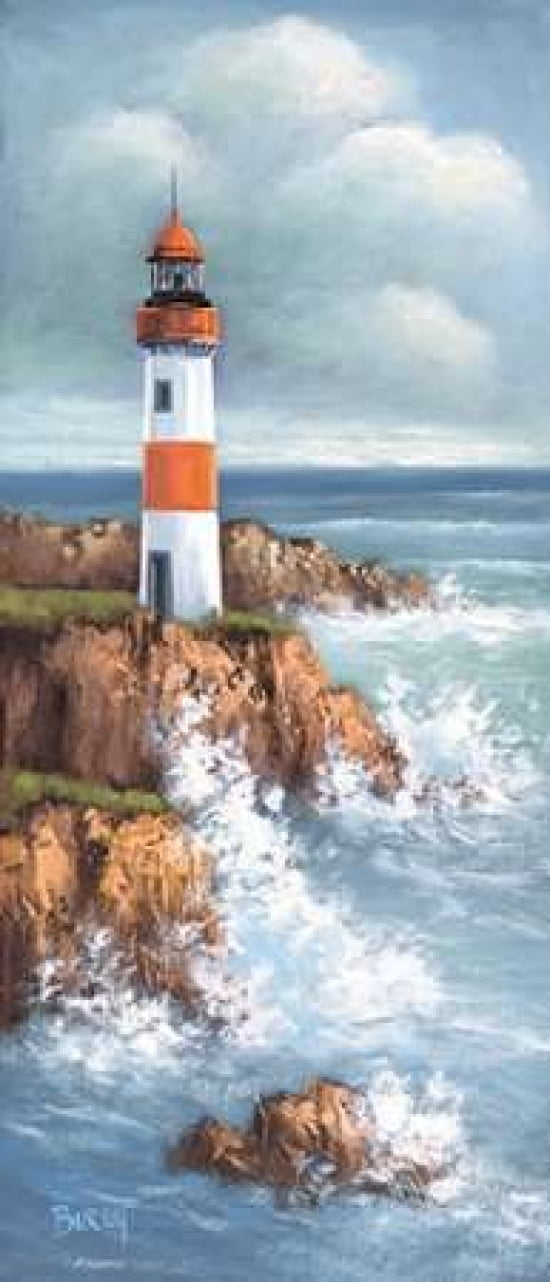 Lighthouse I Canvas Art - Burgy (10 x 20)