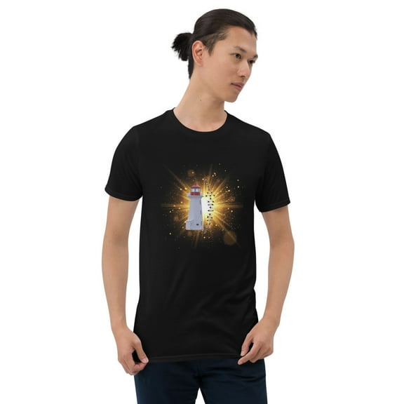 Lighthouse - I illuminate the dark Short-Sleeve Unisex T-Shirt (Black, S)