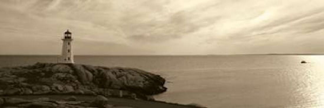 Lighthouse III Canvas Art - Jim Christensen (8 x 24)