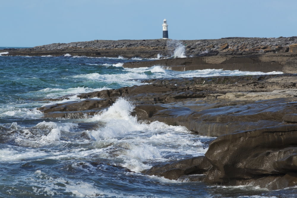 Lighthouse Inisheer Aran Islands County Galway Ireland Canvas Art - Carl Bruemmer Design Pics (19 x 12)