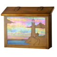 thumbnail image 1 of Lighthouse Large Mailbox, Gold Iridescent - Old Penny, 1 of 1