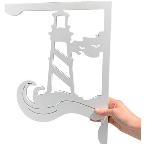 Lighthouse Mailbox Bracket. Medium. Long Lasting & Fabulous! 16 X 12 inches$$Garden & Patio