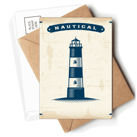 Lighthouse Navigation Military Ocean Postcards Envelopes Blank Note Cards Mailing