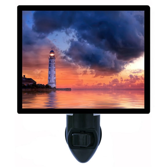 Night Light - Sailor's Delight. | Lighthouse Theme, Includes Free Switchable Insert, 4W Bulb, E12 Base