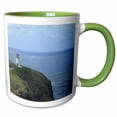 thumbnail image 1 of 3drose, Lighthouse on a Kauai Cliff Hawaii Photography, 11oz Two-tone Green Mug, 1 of 6