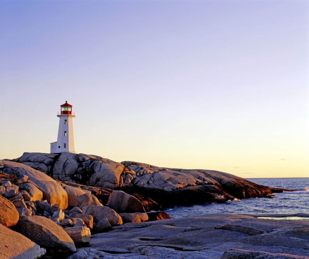 Lighthouse On Peggys Cove Nova Scotia Canvas Art - David Chapman Design Pics (16 x 13)
