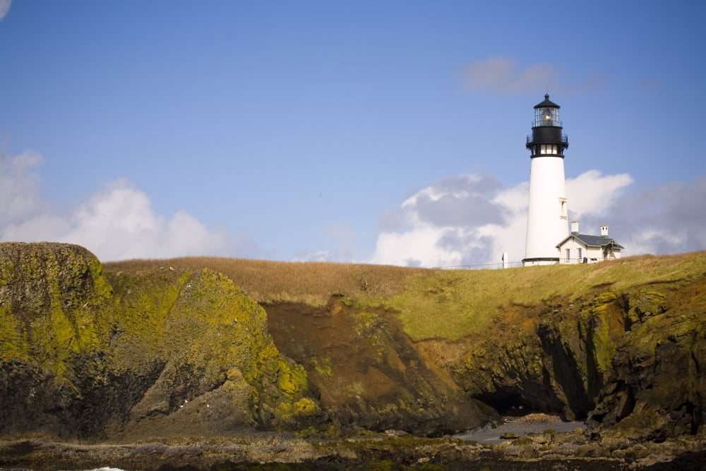 Lighthouse Oregon United States Of America Canvas Art - Craig Tuttle Design Pics (34 x 22)