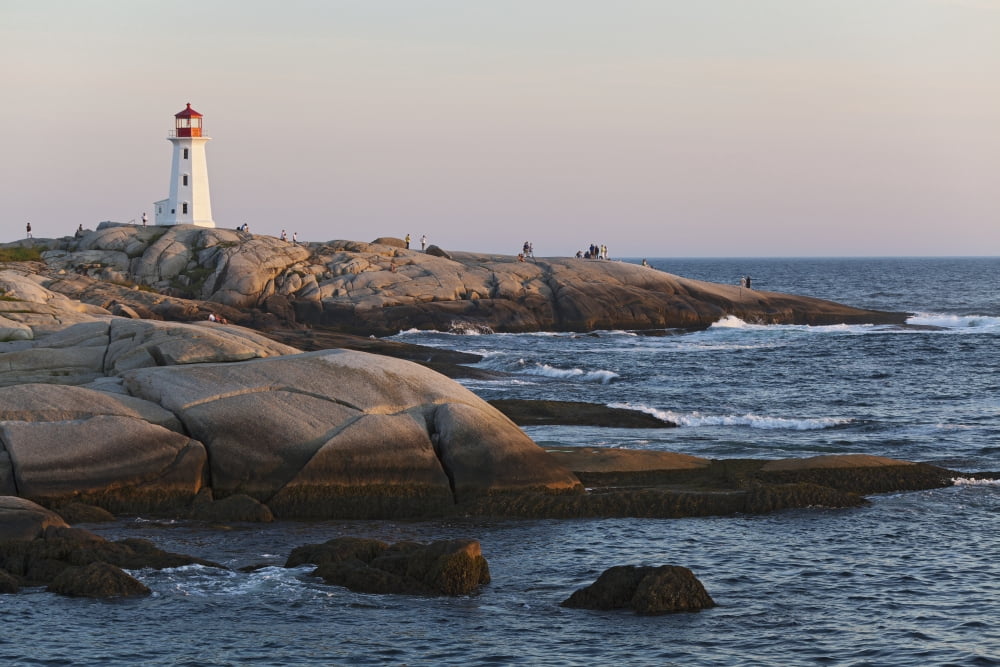 Lighthouse Peggys Cove Nova Scotia Canada Canvas Art - Carl Bruemmer Design Pics (19 x 12)