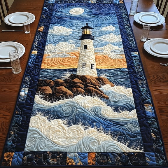 Lighthouse Quilted Table Runner