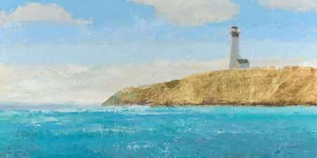 Lighthouse Seascape II Crop II Canvas Art - James Wiens (10 x 20)