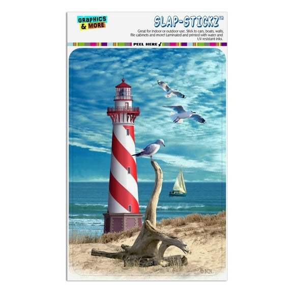 Lighthouse Seashore Ocean Beach Seagulls Sailboat Home Business Office Sign