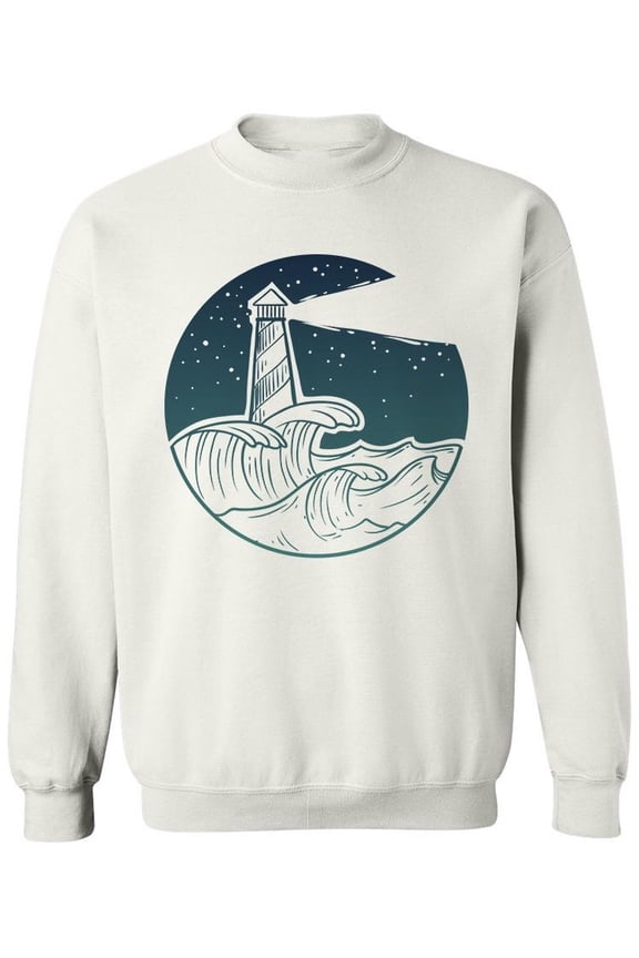 Lighthouse Sketch Sweatshirt Men -Image by Shutterstock, Male Small