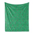 thumbnail image 1 of Lighthouse Soft Flannel Fleece Throw Blanket, Abstract Ocean Waves Pattern Swirl Stripes Nautical Vintage Marine, Cozy Plush for Indoor and Outdoor Use, 50" x 70", Green Black White, by Ambesonne, 1 of 6